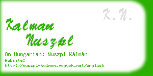 kalman nuszpl business card